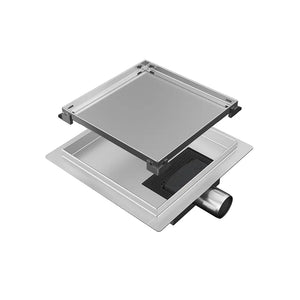 Canalina di scarico quadrata a doppia installazione 15cm