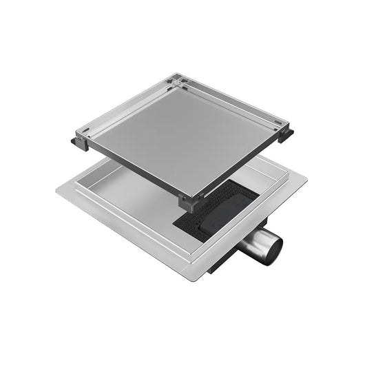 Canalina di scarico quadrata a doppia installazione 15cm