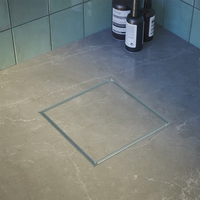 Canalina di scarico quadrata a doppia installazione 15cm