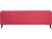 Divano in velluto "Gloria" - 216 x 86 x 76 cm - 3 posti - Rosso