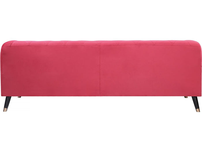 Divano in velluto "Gloria" - 216 x 86 x 76 cm - 3 posti - Rosso