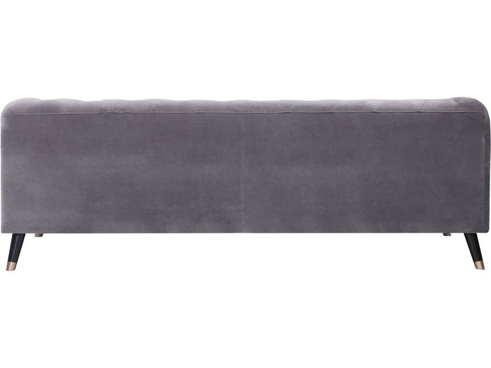 Divano in velluto "Gloria" - 216 x 86 x 76 cm - 3 posti - Grigio