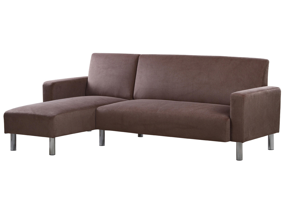 Divano angolare in tessuto reversibile RIO -4 posti- Marrone