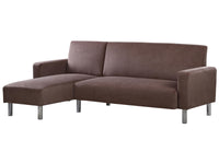 Divano angolare in tessuto reversibile RIO -4 posti- Marrone