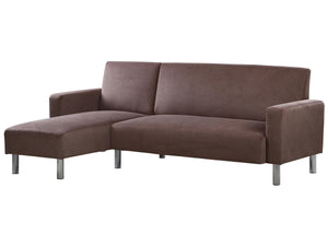 Divano angolare in tessuto reversibile RIO -4 posti- Marrone