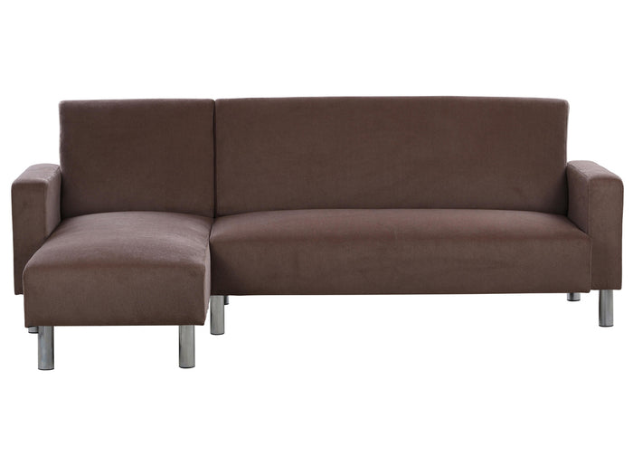 Divano angolare in tessuto reversibile RIO -4 posti- Marrone