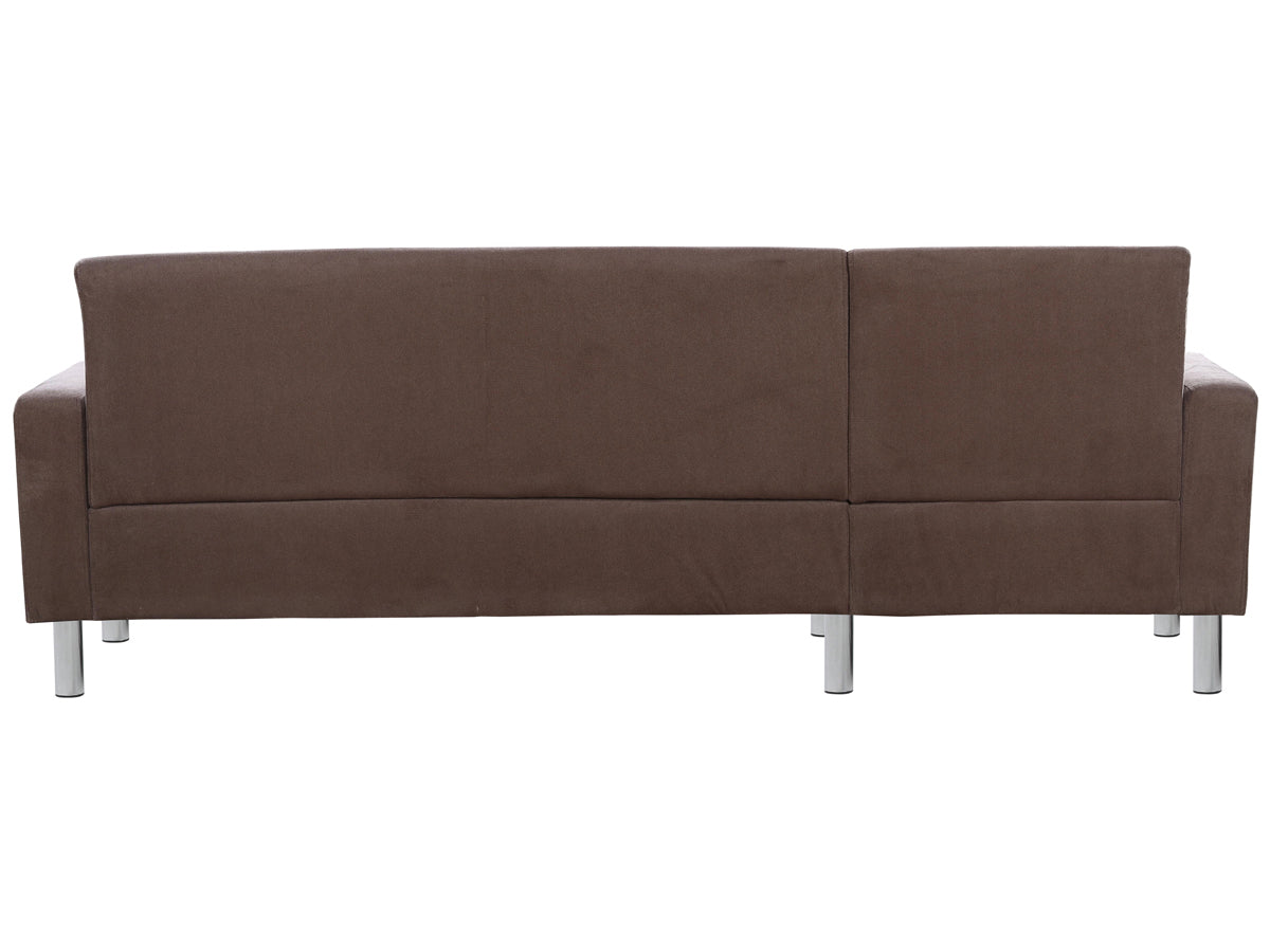 Divano angolare in tessuto reversibile RIO -4 posti- Marrone