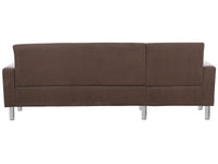 Divano angolare in tessuto reversibile RIO -4 posti- Marrone