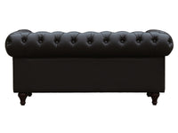 Divano fisso Chesterfield "Aliza" - 157 x 82 x 70 cm - 2 posti a sedere - Marrone