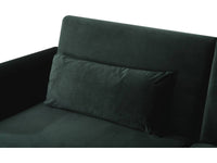 Divano letto in velluto "Donia" - 203 x 81 x 83 cm - 3 posti - Verde scuro