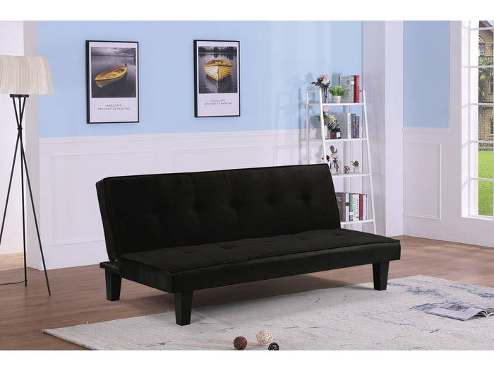 DIVANO-LETTO JOHN -179 x 91 x 79 cm -  3 POSTI - NERO