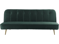 Divano Clic Clac in velluto "James" - 180 x 83 x 75 cm - 3 posti a sedere - Verde scuro