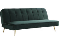 Divano Clic Clac in velluto "James" - 180 x 83 x 75 cm - 3 posti a sedere - Verde scuro