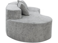 Divano a virgola in tessuto testurizzato "Avola" - 3 posti - Grigio