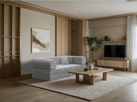 Divano letto dritto "Elior" in tessuto testurizzato - 3 posti - Grigio