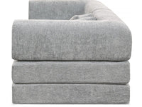 Divano letto dritto "Elior" in tessuto testurizzato - 3 posti - Grigio