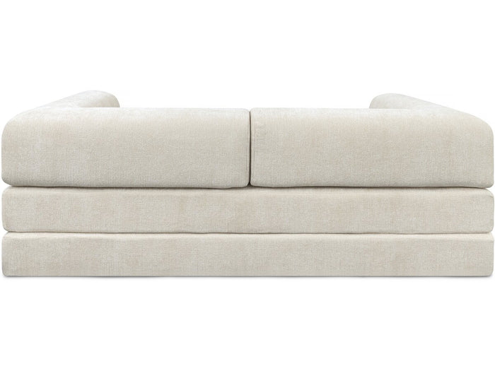 Divano letto dritto "Elior" in tessuto testurizzato - 3 posti - Beige