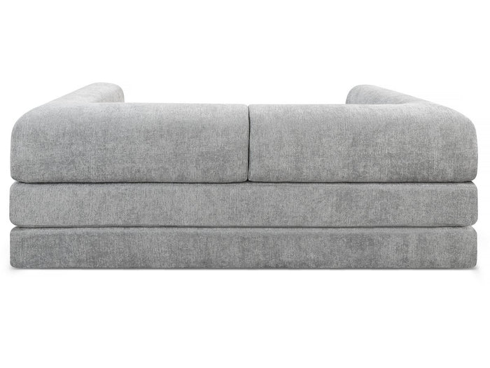 Divano letto dritto "Elior" in tessuto testurizzato - 3 posti - Grigio