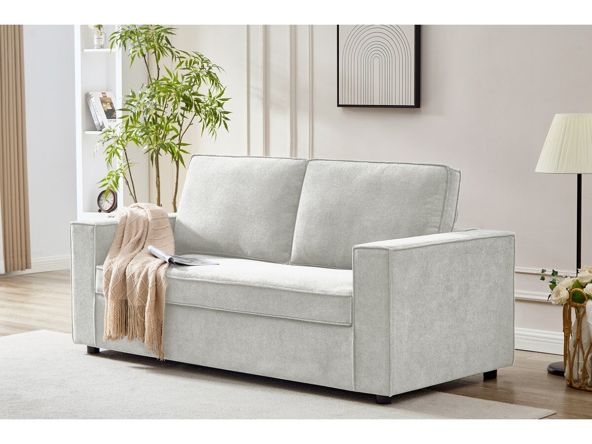 Divano trasformabile in tessuto "Clara" express - 185 x 90 x 88 cm - Beige