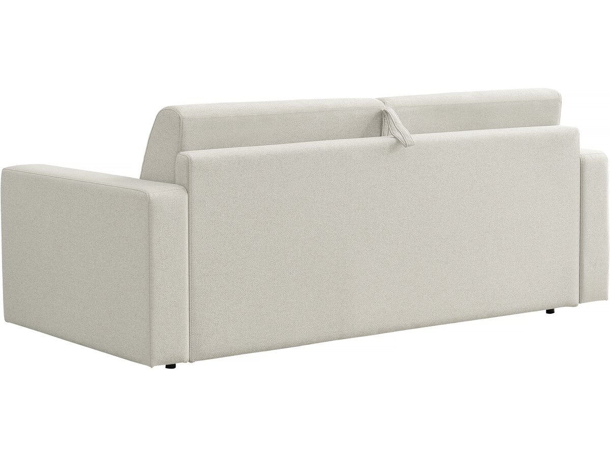 Divano convertibile "Diana" Express in tessuto - Zona notte 140 cm - 3 posti - Beige
