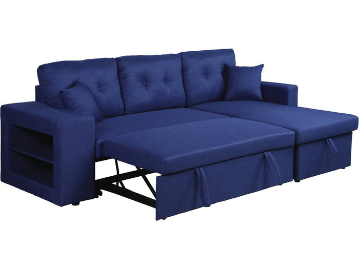 Divano ad angolo Axel trasformabile / reversibile 3 posti colore Blu