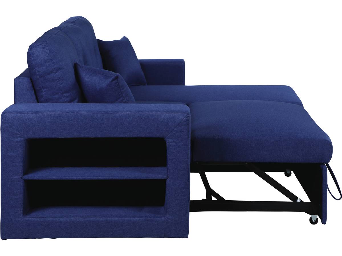 Divano ad angolo Axel trasformabile / reversibile 3 posti colore Blu