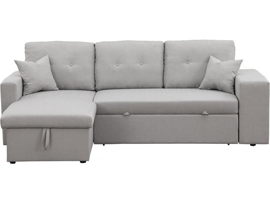 Divano letto angolare/reversibile "Axel" - 3 posti - Grigio chiaro