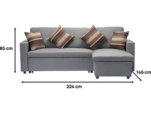 Divano trasformabile "Kimberland" - Grigio