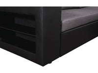 Divano ad angolo trasformabile / reversibile "Axel" - 3 posti - Nero / Grigio