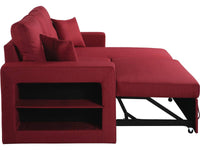 Divano ad angolo  trasformabile "Axel" / reversibile - 3 posti - Rosso