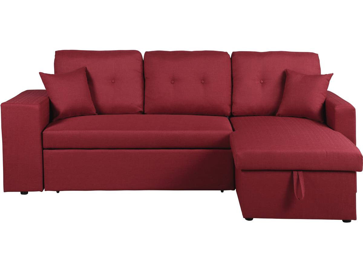 Divano ad angolo  trasformabile "Axel" / reversibile - 3 posti - Rosso