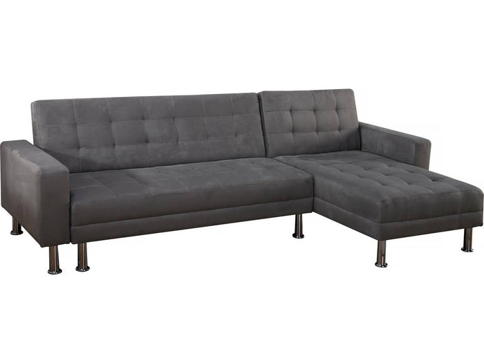 Divano ad angolo convertibile e reversibile  "Theo" - 4 posti - Grigio