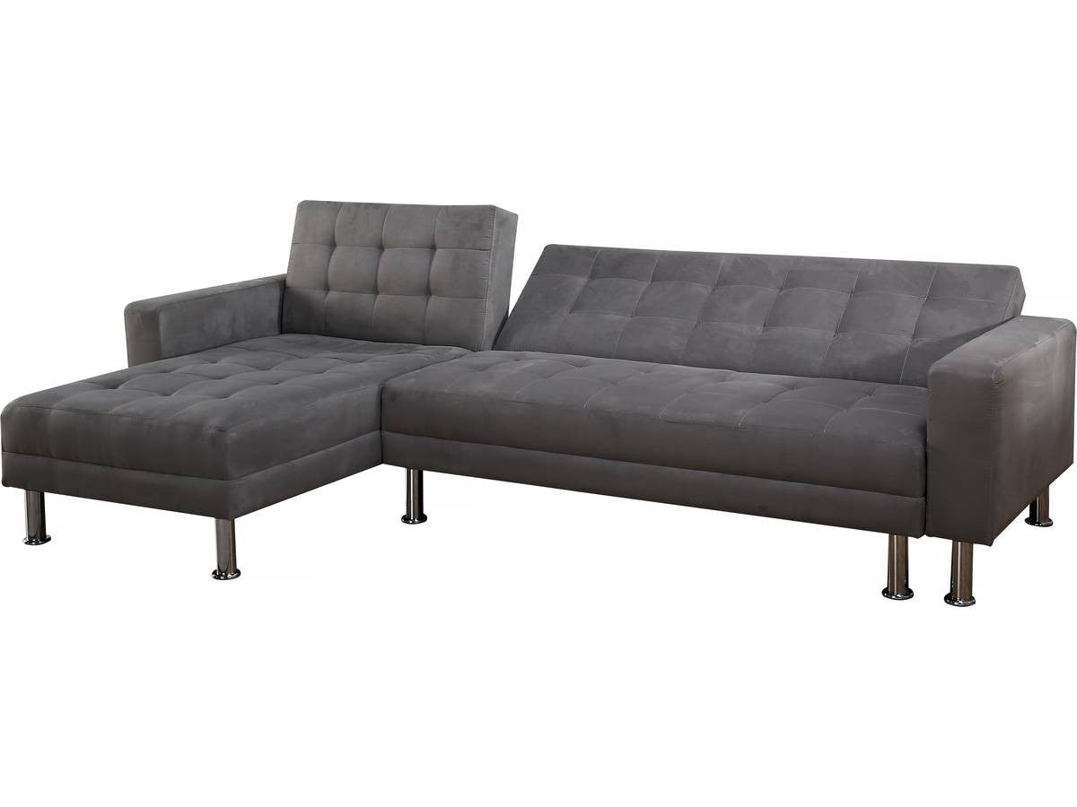 Divano ad angolo convertibile e reversibile  "Theo" - 4 posti - Grigio