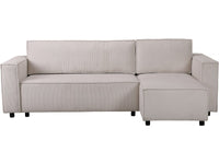 Divano angolare in velluto a coste "Montaigne S" - 3 posti - Beige