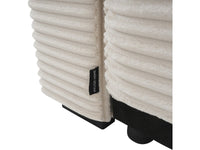 Divano angolare in velluto a coste "Opera" - 3 posti - Beige