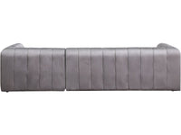 Divano angolare in velluto "Victor Hugo" - 3 posti - Grigio