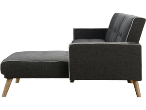 Divano angolare "Jules"  - 3 posti  Grigio