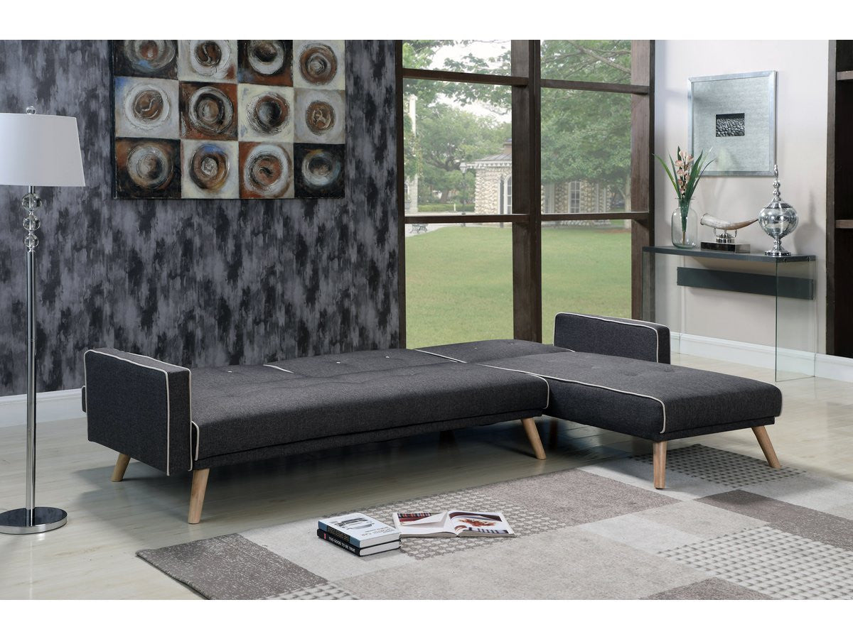 Divano angolare "Jules"  - 3 posti  Grigio