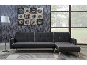 Divano angolare "Jules"  - 3 posti  Grigio