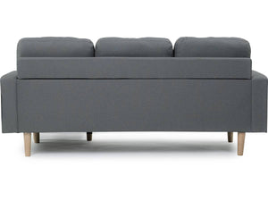 Divano angolare reversibile in tessuto "Gabby" - 3 posti - Grigio