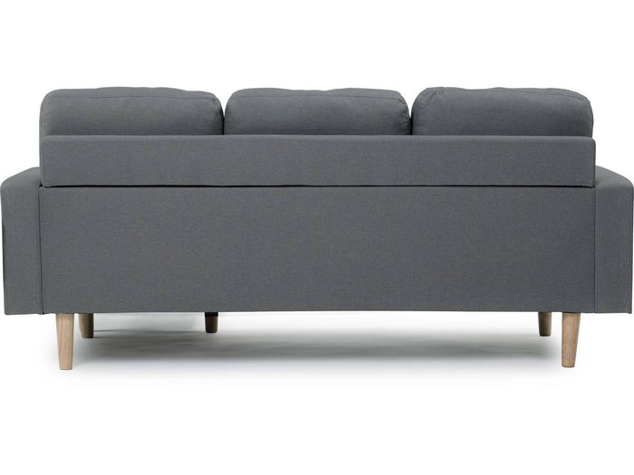 Divano angolare reversibile in tessuto "Gabby" - 3 posti - Grigio