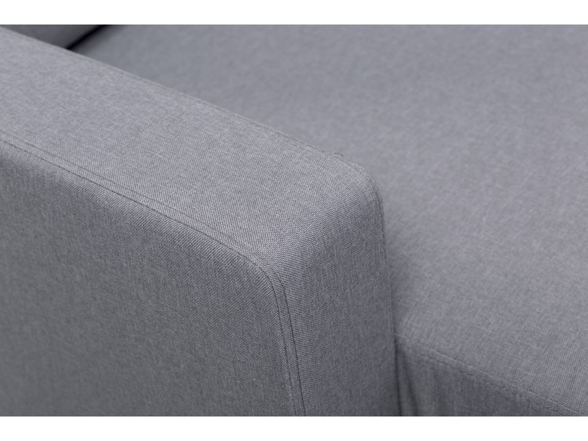 Divano angolare reversibile in tessuto "Gabby" - 3 posti - Grigio chiaro