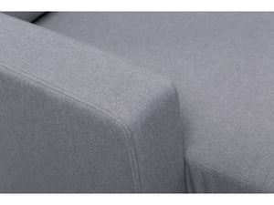 Divano angolare reversibile in tessuto "Gabby" - 3 posti - Grigio chiaro