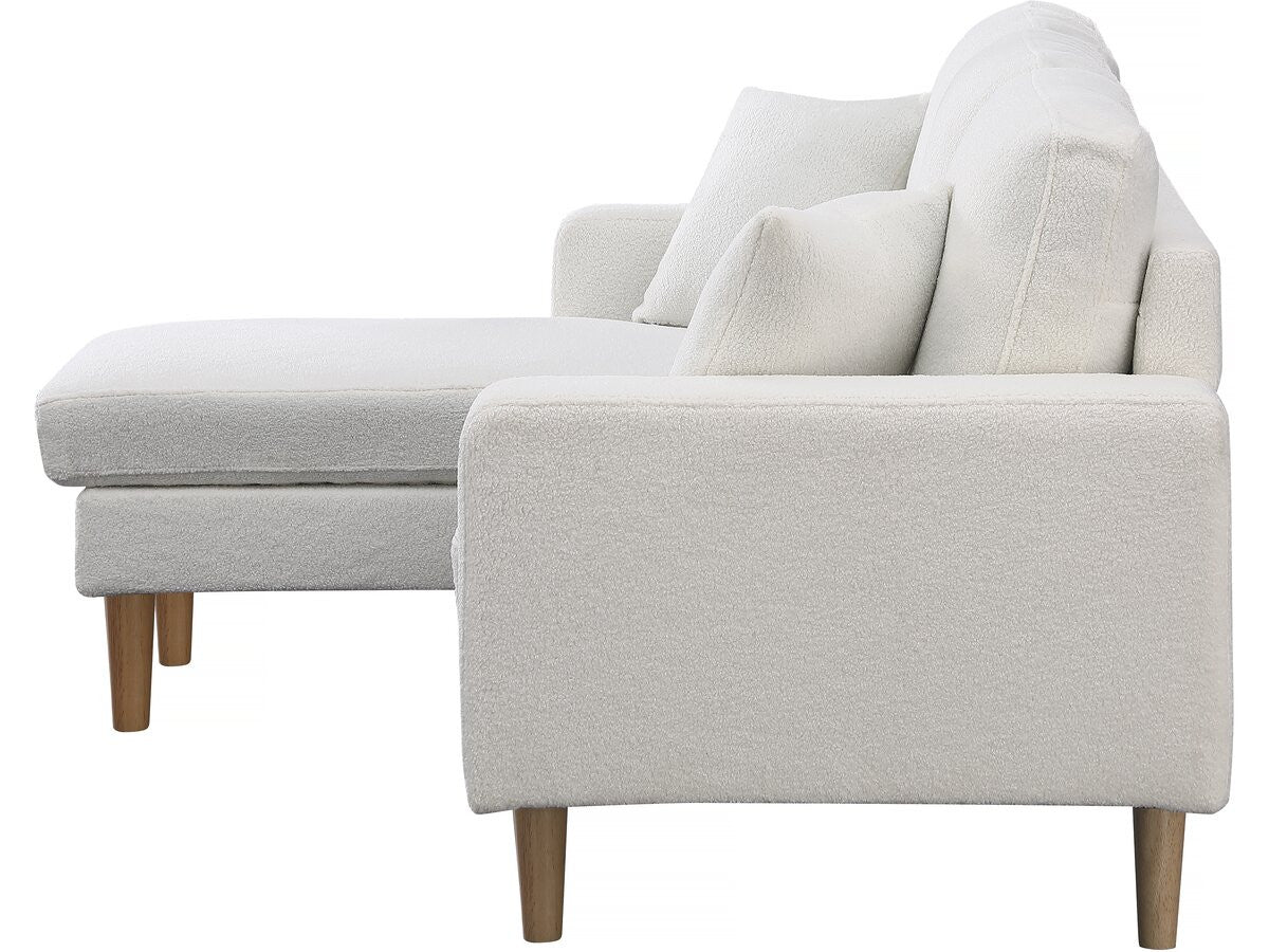 Divano angolare reversibile in tessuto "Gabby" - 3 posti - Bianco