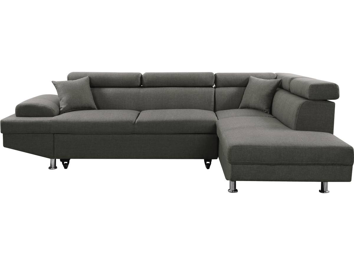 Divano ad angolo "Sophia luxe" - 265 x 190.5 x 80/91 cm - Grigio - Angolo destro