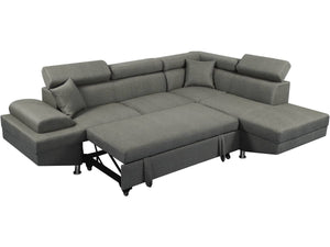 Divano ad angolo "Sophia luxe" - 265 x 190.5 x 80/91 cm - Grigio - Angolo destro