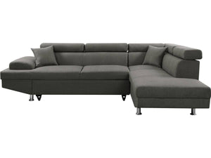 Divano ad angolo "Sophia luxe" - 265 x 190.5 x 80/91 cm - Grigio - Angolo destro