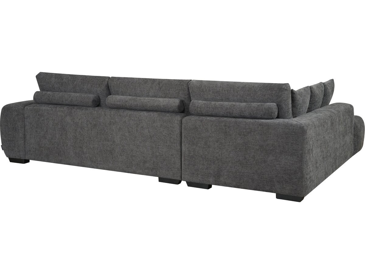 Divano angolare in tessuto "Monceau" - 3 posti - Grigio