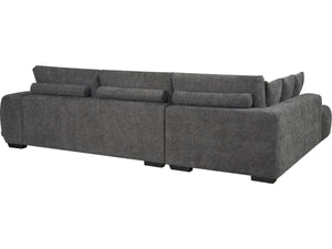 Divano angolare in tessuto "Monceau" - 3 posti - Grigio