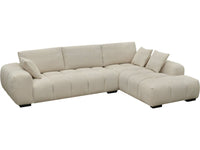 Divano angolare in tessuto "Monceau" - 3 posti - Beige